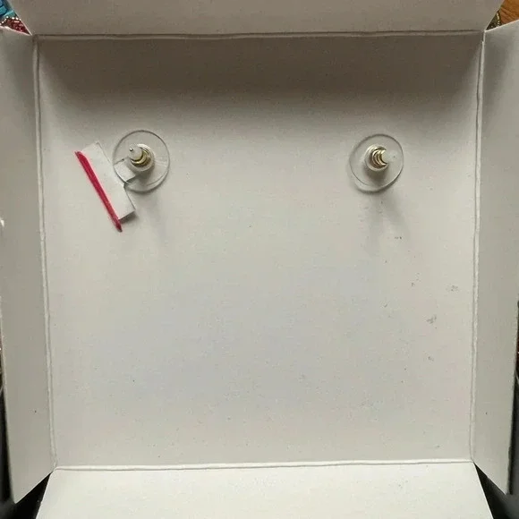 Disney Minnie Mouse x Baublebar Earrings With Crystal Accents Gold Tone Hardware - Picture 3 of 4